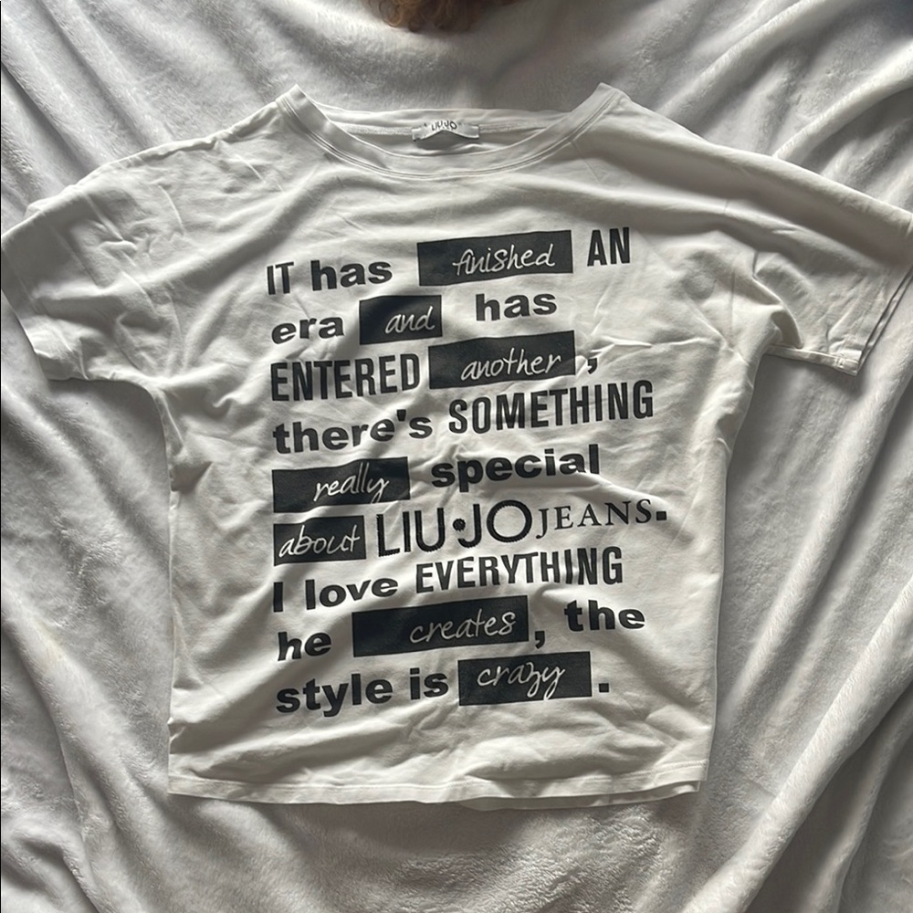 Liu Jo White Text Print women